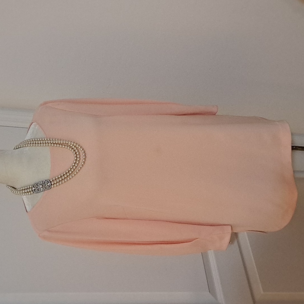 Lafayette 148 Soft Peach Color Blouse/Tunic Size 4 - image 1